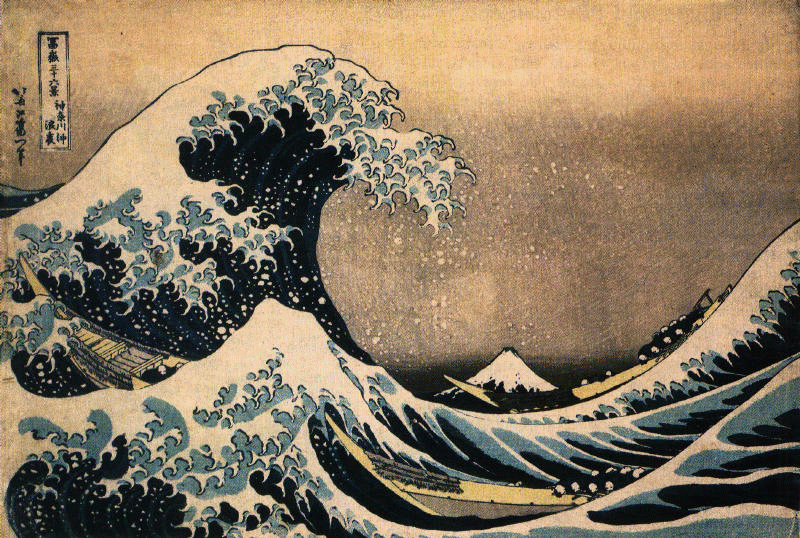 Resultado de imagem para gravura a onda hokusai